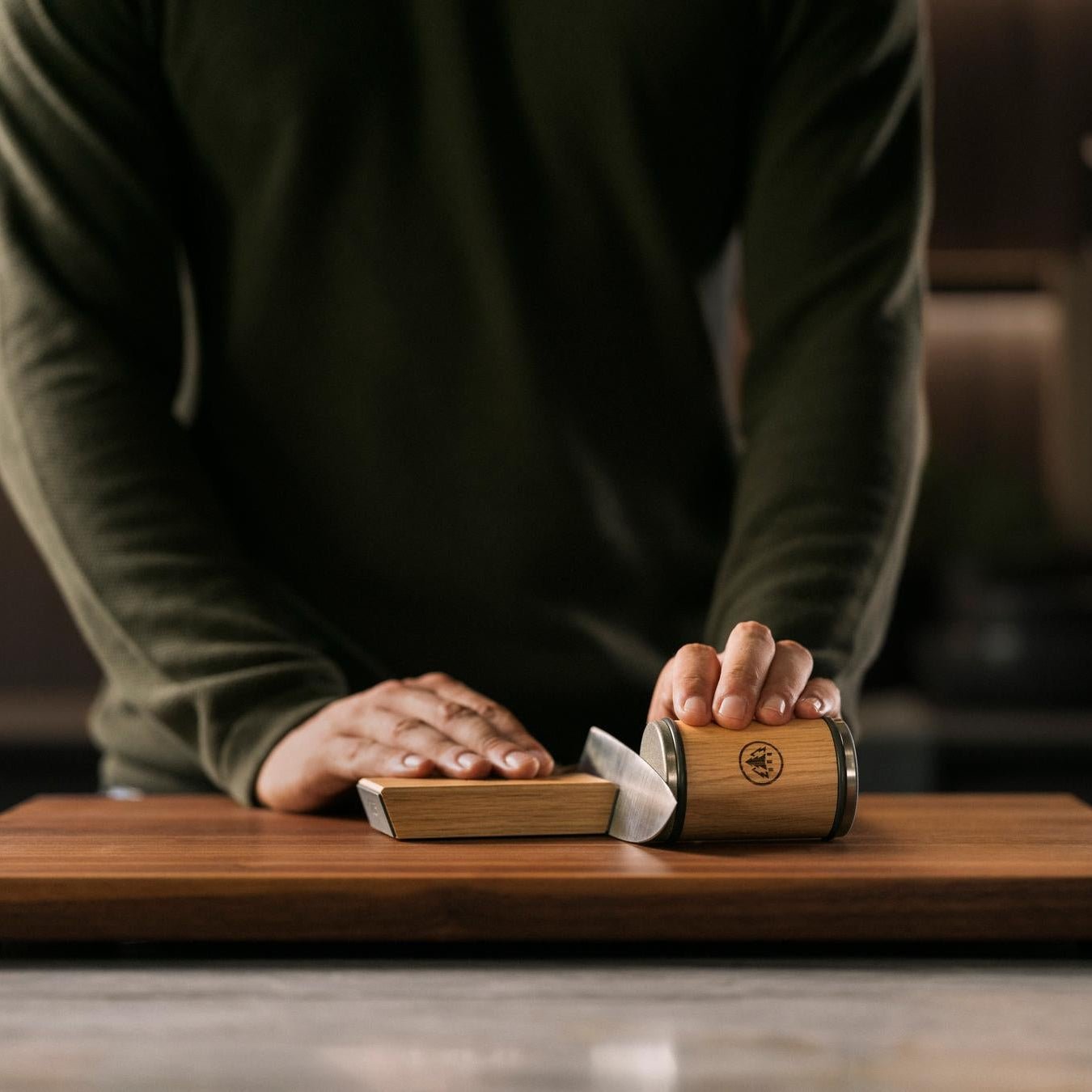 HORL® 3 Rolling Knife Sharpener - Solid Oak Wood - Importeco
