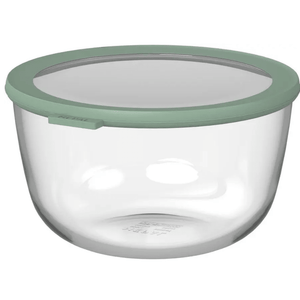 Mepal Cirqula round glass multi bowl with lid 3000ml -NORDIC SAGE - Importeco