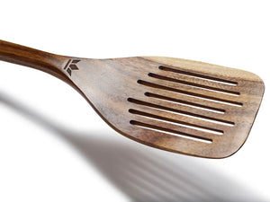 Dutch Deluxes Wooden Utensil Skimmer Spatula XL ACACIA Acacia
